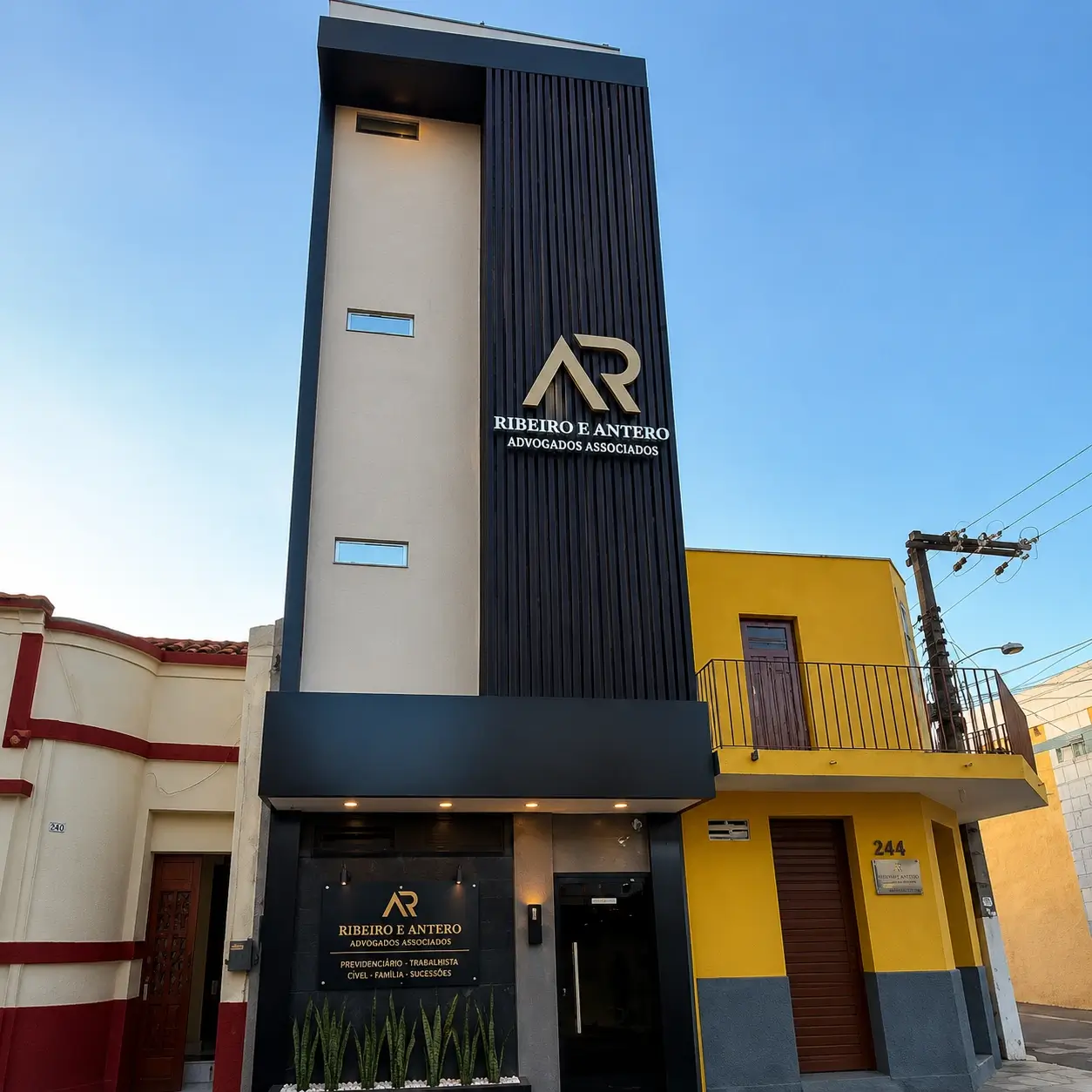Fachada do escritório Ribeiro e Antero Advogados Associados